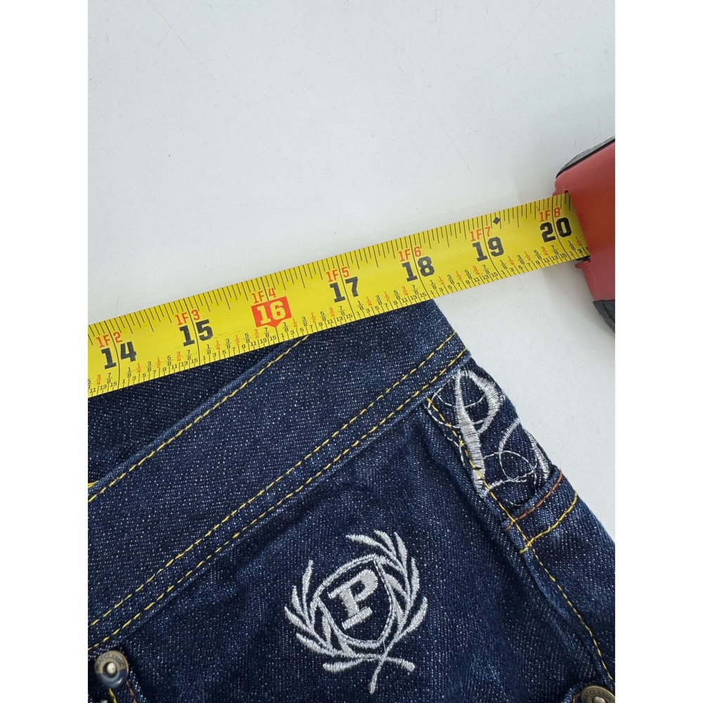 Phat‎ Classic Original Mens Dark Wash Embroidered Y2K Streetwear Jeans 38x34 - Picture 10 of 10
